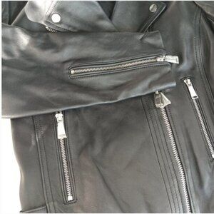 BCBGeneration 100% Lamb's Leather Moto Black Jacket Women's Size M
